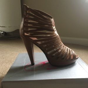 Brown cage heels